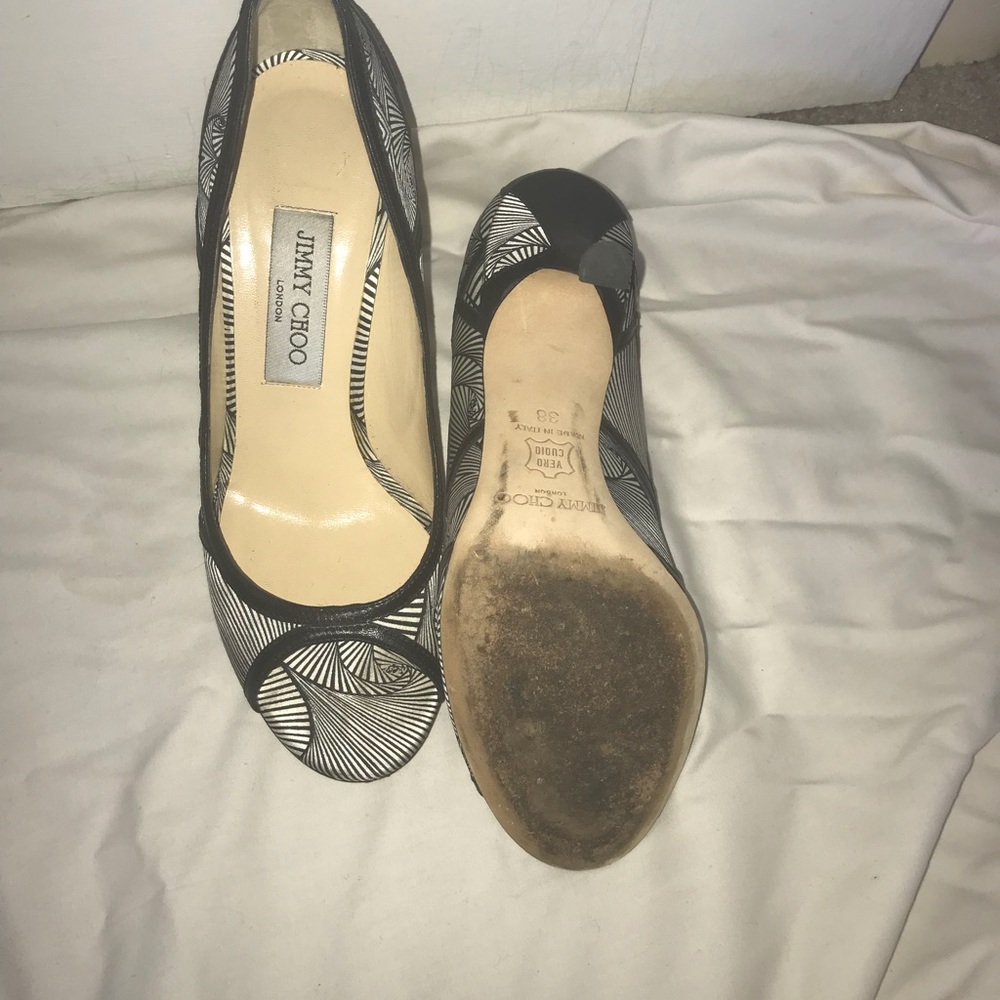 Auth. JIMMY CHOO size 38 heel (US size 7.5-8) - Picture 3 of 6